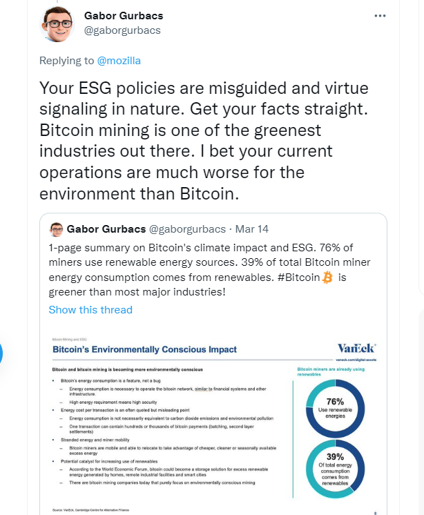 No Bitcoin: Mozilla will only accept Proof of Stake crypto donations