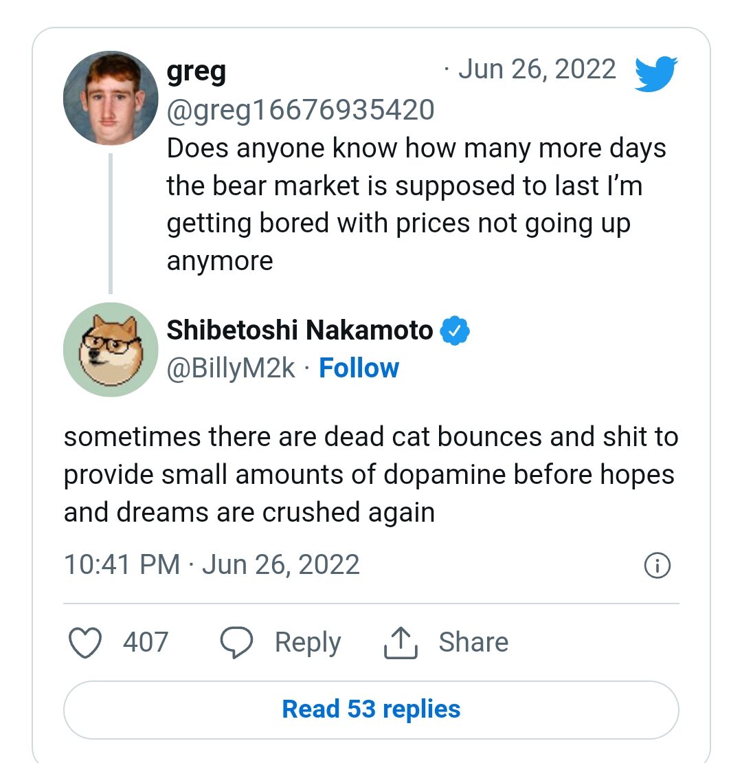 What does Billy Markus(Dogecoin Founder) says on still-bullish market