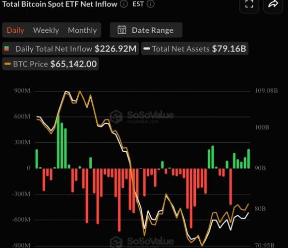 Bitcoin ETFs post a fifth straight day of inflows in a first since April